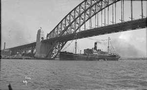 Mitann Maru under the Bridge, Sydney Harbour Bridge Cel...