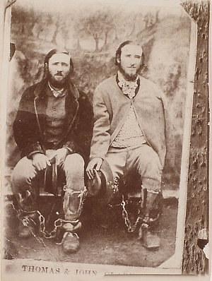 Thomas and John Clarke, bushrangers, from a photograph ...