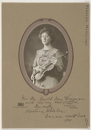Nicoline Zedeler, violinist - portrait, 1911 / W.A. She...