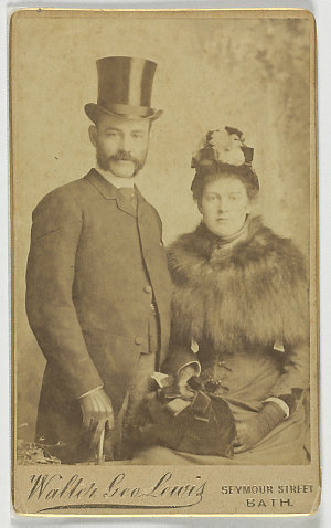 Frances and Edward Carr Hordern : wedding, 1885 / [photograph by] Walter Geo Lewis, Seymour Street, Bath