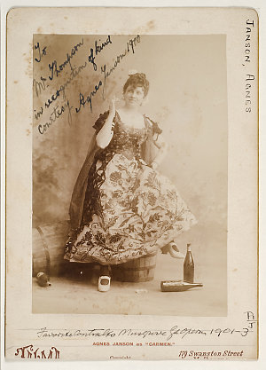 Agnes Janson, Swedish mezzo-soprano, as Carmen, 1900 / ...
