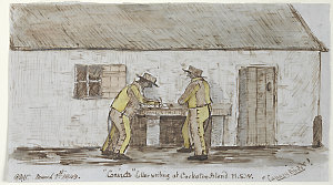 Convicts Letter writing at Cockatoo Island N.S.W. "Cana...