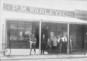 Group in front of store - Hay, NSW