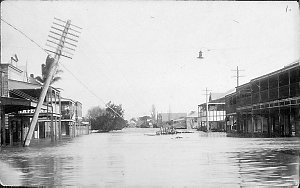 Aftermath of flood in Belgrave Street - Kempsey, NSW
