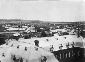 View of Bathurst across convent roof - Bathurst, NSW