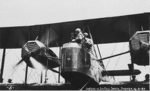 Landing of Ross Smith's Vickers Vimy at Mascot - Sydney...