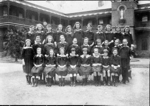 Junior class, St Catherine's College. "We were all dres...