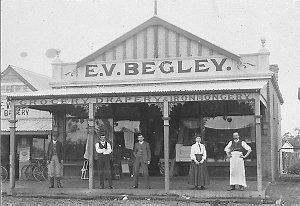 E.V. Begley, grocery, drapery and ironmongery shop - St...