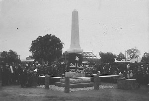 Unveiling Finley War Memorial - Finley, NSW