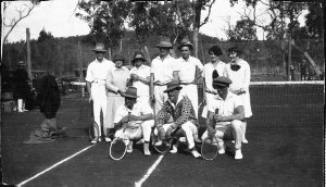 Naradhan's first tennis club - courts located on Gladma...