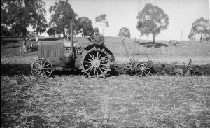Ploughing with tractor on "Avondale", Furracabad - Glen...