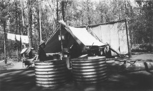 Sleeper cutters camp in Pilliga Forest - Baradine, NSW