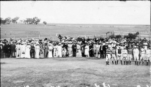 Spectators and jockeys - Deniliquin, NSW