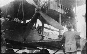 Checking plane for flight, Keith and Ross Smith, 1919 t...