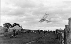 Dr P De Luca's aeroplane being tested. It crashed soon ...