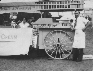 Wright's "Puritan" ice cream cart - Bega, NSW