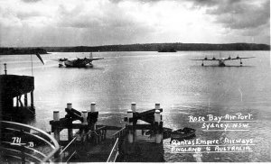 Two Qantas Empire Airways flying boats at Rose Bay - Sy...