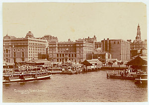 Circular Quay, Sydney [showing wharves and Alfred Stree...