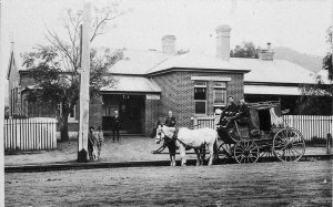 Coach outside Post Office - Possibly Inverell, NSW