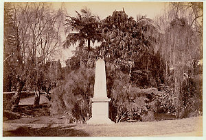 Botanical Gardens, Sydney [showing monument to Allan Cu...