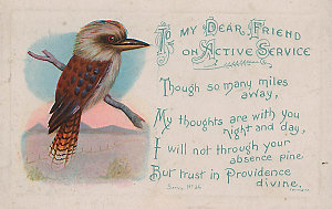 To my Dear Friend on Active Service ... [postcard with ...