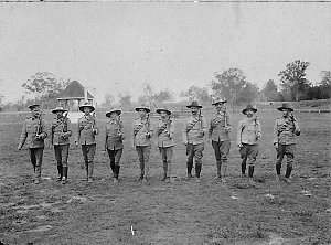 World War I soldiers training at Bega Showground - Bega...
