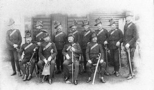 Mounted troopers seated - Gundagai, NSW