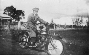 Norton motorcycle at Sunshine farm - Temora, NSW