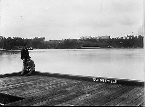 Men on wharf - Gladesville, NSW