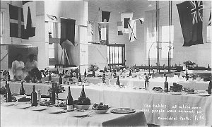 Interior showing tables set up to cater for 1000 people...