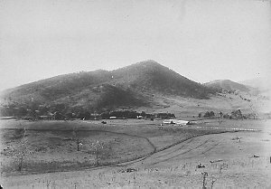 View of "Bindi" Station, Mount Simpson in background - ...