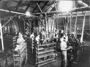 Operating department of Whyte's Boot Factory (interior)...