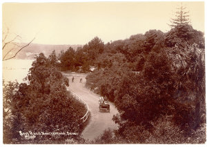 Spit Road, Middle Harbour [northern side, showing horse...