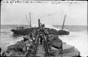 Wreck of the SS Minimbah on Manning Heads - Taree, NSW