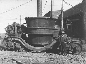 Berc 20 ton slag ladle and car, Great Cobar Copper Mine...
