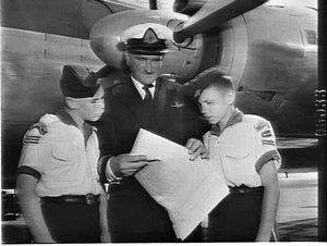 Australian Air League cadets, Ken Carroll and Michael Z...