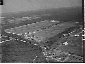 Aerial photograph of the Anzac Rifle Range, Liverpool