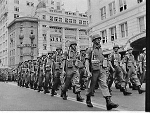 Australian Army unit marches through Sydney before mili...