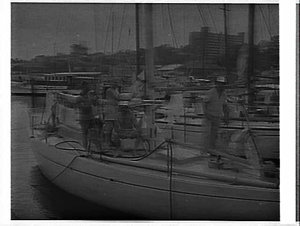 Preparations for the 1960 Sydney-Hobart Yacht Race
