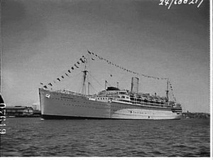 Stratheden sailing, 1960