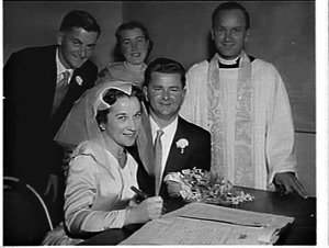 Holt wedding, Dee Why, July 1959