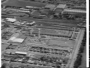 Aerial photographs of the Ford Motor Company's factory,...