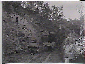 Gosford/Mooney Section, steam shovel digging in cut at ...