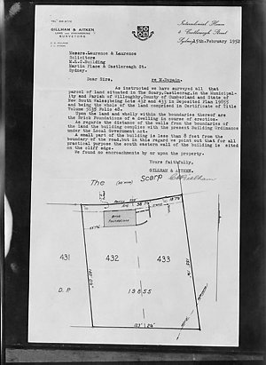 File 09: Surveyors plan, February 1952 / photographed b...