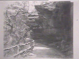 Overhanging rock, Lady Carrington Road