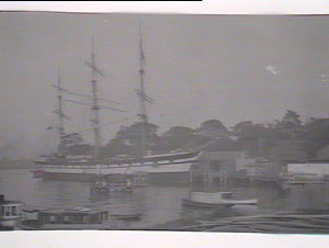 (MM) Three masted barque "Mount Stewart" moored at whar...
