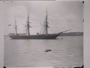 HMS Wolverene, lying in Farm Cove, Sydney Harbour