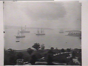 Sydney Harbour from Government House: Farm Cove, Man of...