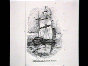 Captain Arthur Phillip's flagship "Sirius" from drawing...