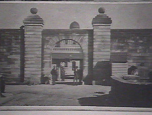 Entrance to Female Factory, Parramatta, showing stone b...